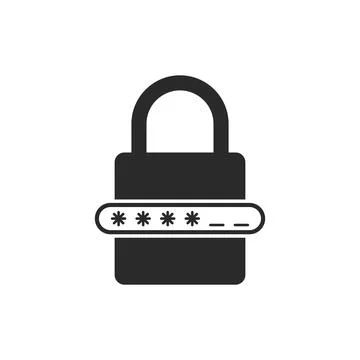 Padlock security password icon Illustration