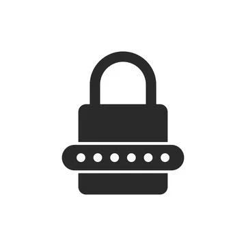 Padlock security password icon Illustration