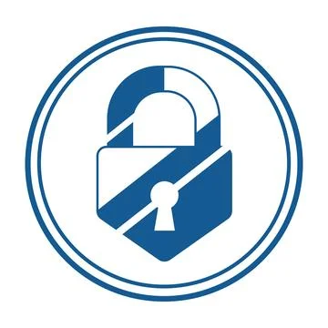 Padlock Security Protection Safe Logo Design Technology Vector Template Icon Illustration