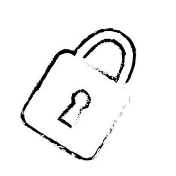 Padlock security safe Stock Illustration