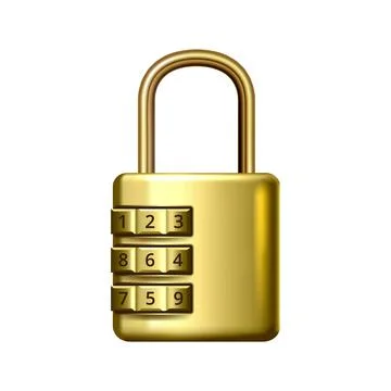 Padlock Security Safeguard With Code Key Vector Stockillustratie