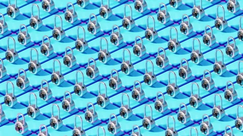 Padlock Of Security Seamless Pattern 01 4K Stock Footage 311420214