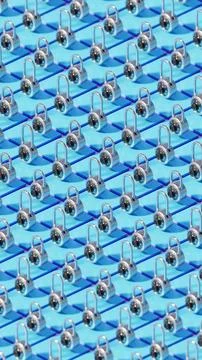 Padlock Of Security Seamless Pattern Stock Illustration