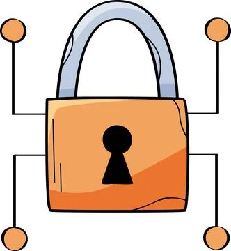 Padlock security system key icon Illustrazione stock