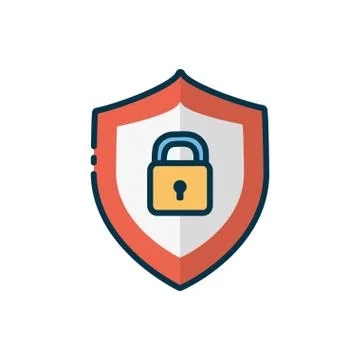 Padlock of security system vector design Illustrazione stock