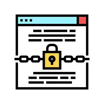 Padlock security technology tool color icon vector illustration Illustrazione stock