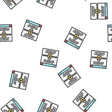 Padlock security technology tool vector seamless pattern イラスト素材