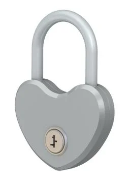 Padlock in the shape of heart Ilustração Stock