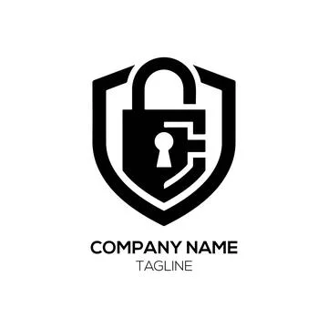 Padlock Shield Logo for Data Protection    イラスト素材