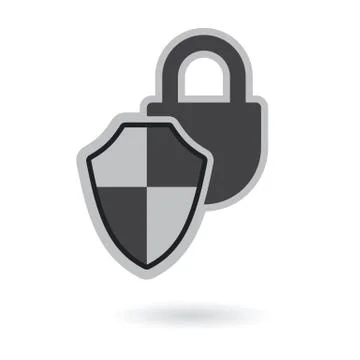 Padlock shield vector Stock Illustration