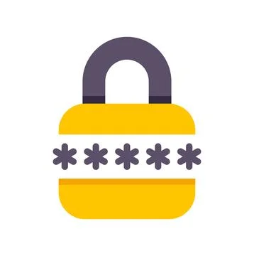 Padlock showing password for data security and privacy Stock Illustration