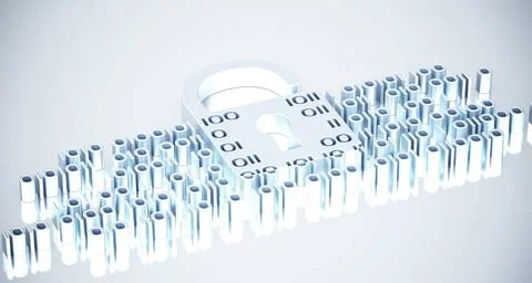 Padlock symbol and binary code Padlock symbol and binary code. Internet se... 스톡 사진