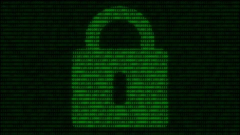 Padlock symbol at binary code background Stockbeeldmateriaal 115130023
