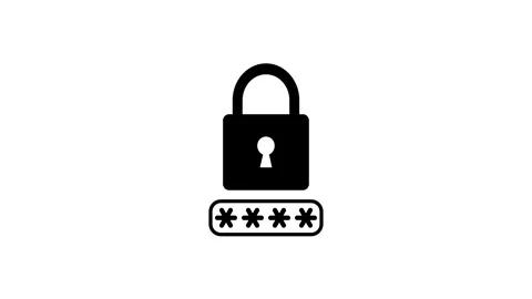 Padlock unlock sign, closed opening animation. Motion graphic design. 4k. Stock Footage 293583478