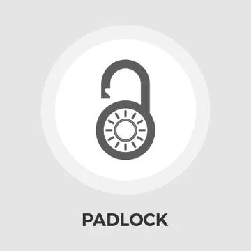 Padlock vector flat icon Stock Illustration