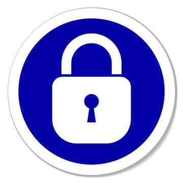 Padlock vector icon Ilustração Stock