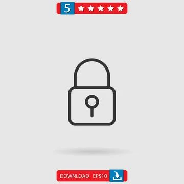 Padlock vector icon Stock Illustration