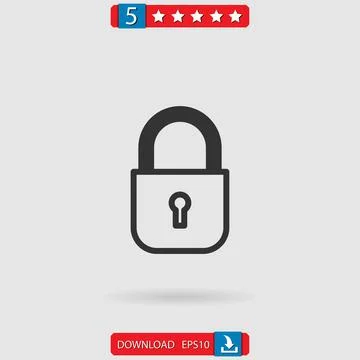 Padlock vector icon Stock Illustration