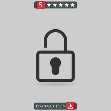 Padlock vector icon Stock Illustration