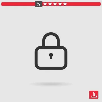 Padlock vector icon Stock Illustration