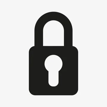 Padlock vector icon isolated on white background Stock Illustration