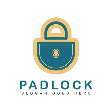 Padlock vector logo Stock Illustration