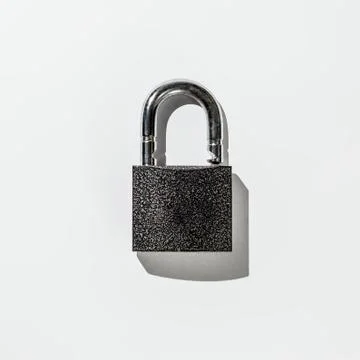 Padlock on white background isolate Foto stock