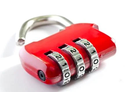 Padlock on white background Stock Photos