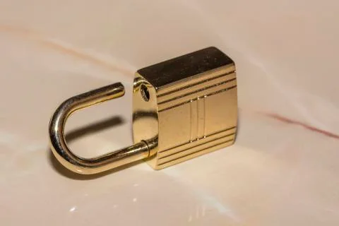 Padlock on white background Stock Photos