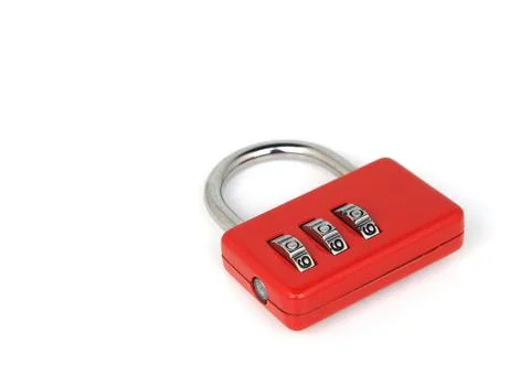 Padlock on white background Stock Photos