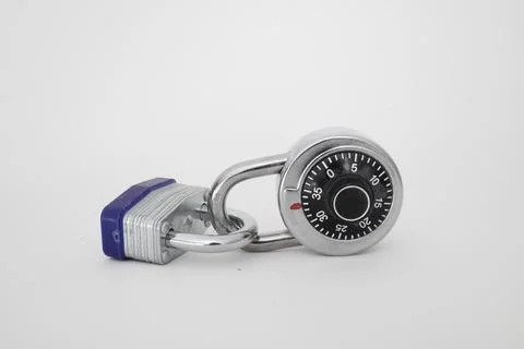 Padlock on white background Stock Photos