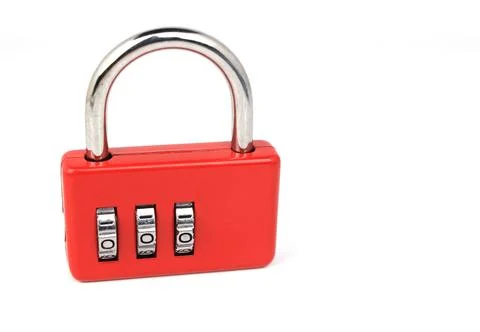 Padlock on white background Foto stock