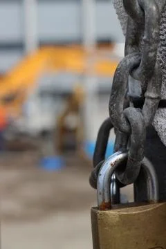 Padlocked Construction Theme Stock Photos