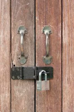 Padlocked door Stock Photos