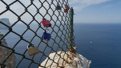 Padlocks on formentor Stock Photos