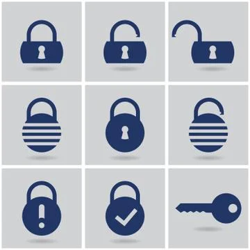 Padlocks Stock Illustration