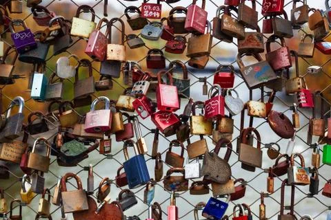 Padlocks of Love 스톡 사진