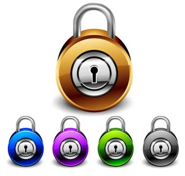 Padlocks set Stock Illustration