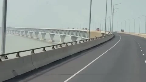 Padma Bridge with Scenic River View 스톡 동영상 337672817