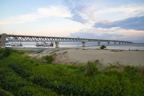 Padma Multipurpose Bridge at Padma river in Bangladesh Stock-Fotos