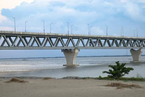 Padma Multipurpose Bridge at Padma river in Bangladesh Stock Photos
