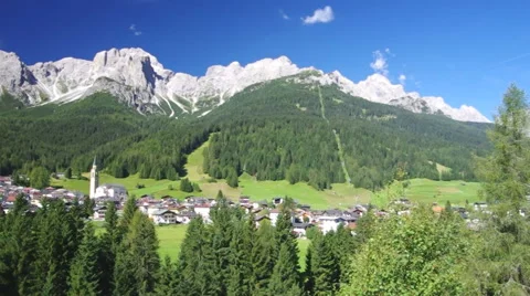 Padola, mountain town Stock Footage 66289059