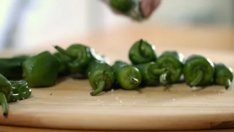 Padron Pepper Chop Video stock 88243318