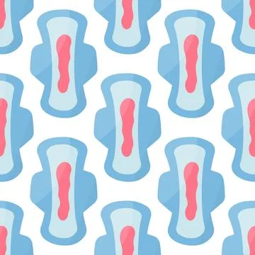 Pads feminine hygiene cycle  pattern textile thong Stock-Illustration