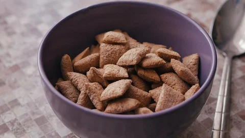 Pads with milk for Breakfast Stock Footage 105185915