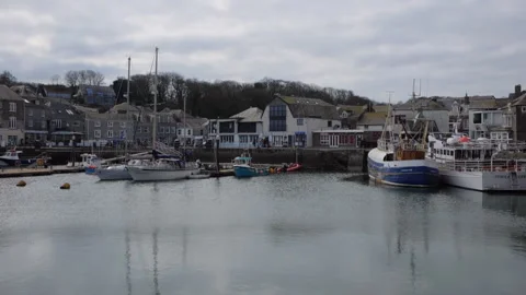 Padstow harbour in Cornwall uk Stock Footage 235909223