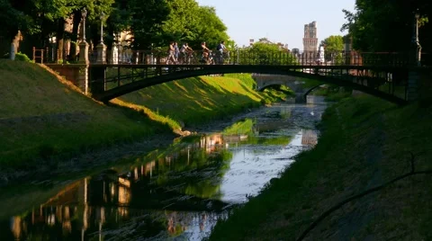 Padua - Iron bridge - Accelerated Stock Footage 65205301
