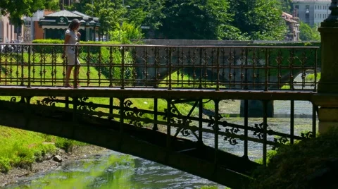 Padua - Iron bridge Stock Footage 65203863