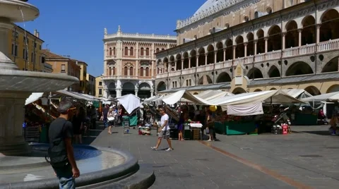 Padua - Piazza delle Erbe - Motion view Stock Footage 65199550