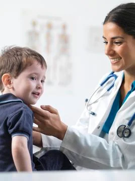 Paediatric examination Stock Photos